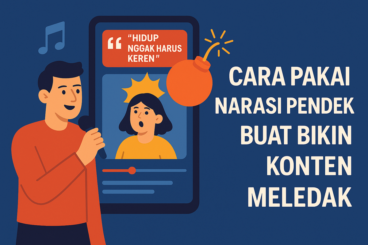 Cara Pakai Narasi Pendek Buat Bikin Konten Meledak